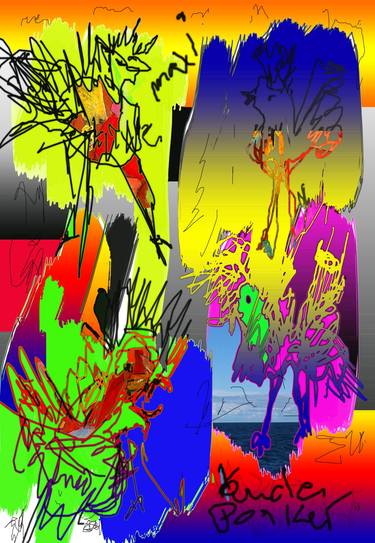 Original Abstract Expressionism Abstract Digital by Vanda Parker