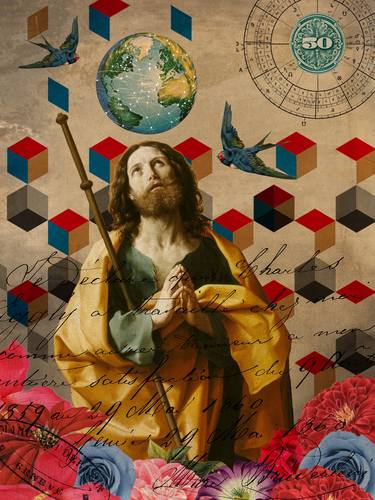 Print of Pop Art Religious Collage by Elo Marc