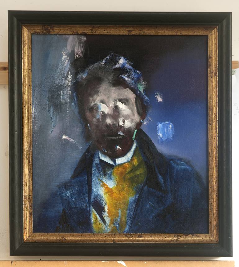 Original Expressionism Portrait Painting by Michael Newton