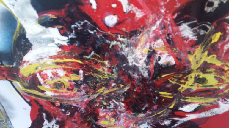 Original Abstract Expressionism Abstract Painting by Francisco Capelo