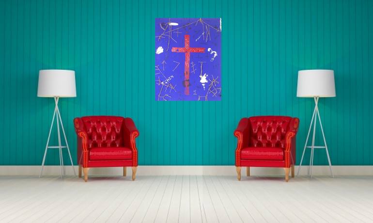 Original Abstract Religion Painting by Francisco Capelo