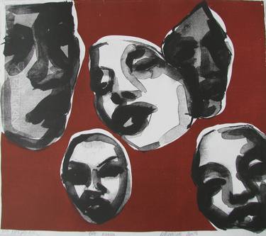 Original Realism People Printmaking by Marina Mirkovic