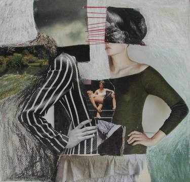 Original Surrealism People Collage by Marina Mirkovic