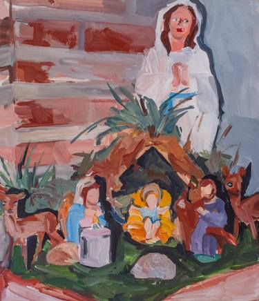 Original Contemporary Religion Painting by Florencia Del Fabbro