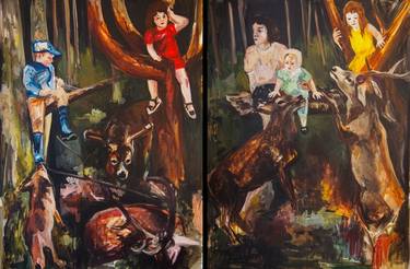 Original Expressionism Family Paintings by Florencia Del Fabbro