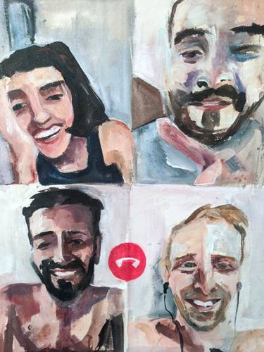 Original Figurative Portrait Paintings by Florencia Del Fabbro