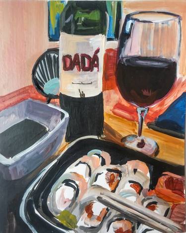 Original Figurative Food & Drink Paintings by Florencia Del Fabbro