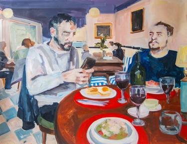 Original Figurative Food & Drink Paintings by Florencia Del Fabbro