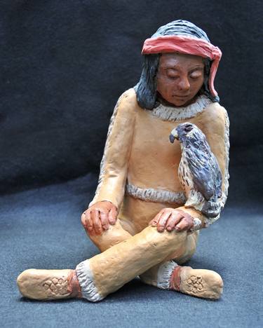 Indian Boy with Hawk thumb