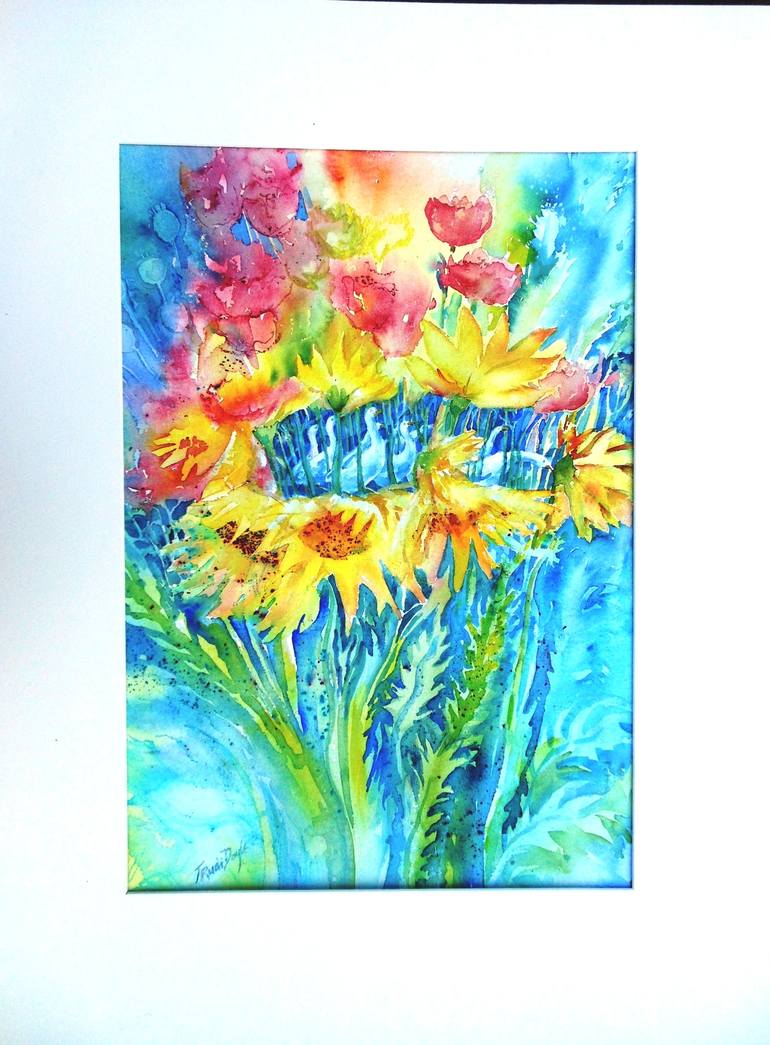 Original Floral Painting by Trudi Doyle