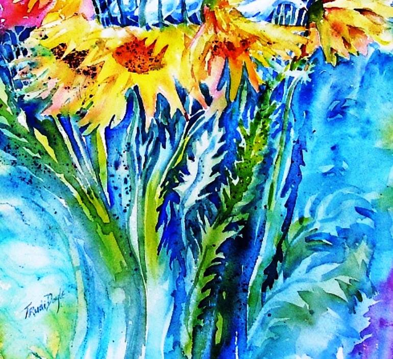 Original Impressionism Floral Painting by Trudi Doyle