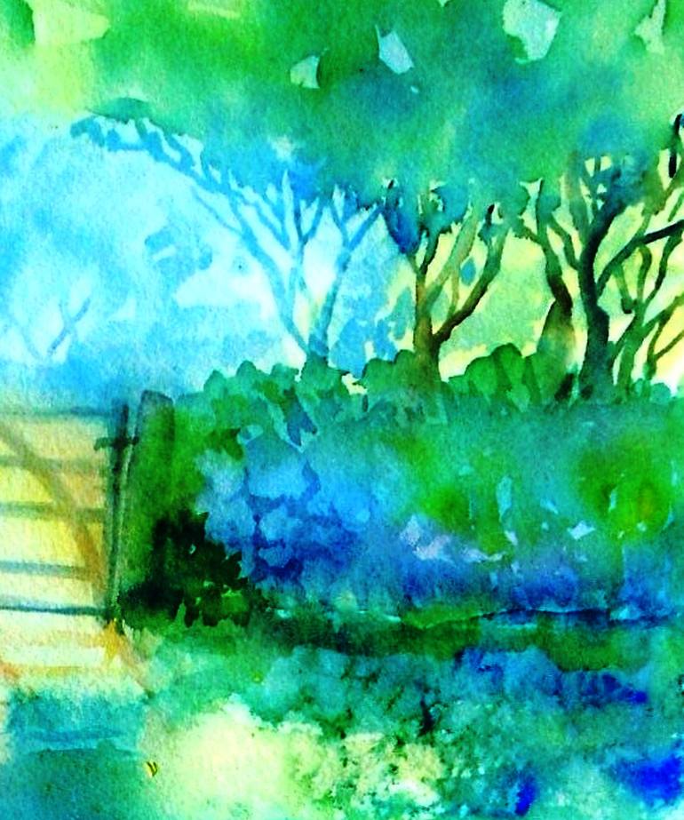 Original Folk Landscape Painting by Trudi Doyle