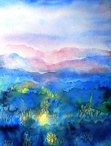 Print of Expressionism Landscape Paintings by Trudi Doyle