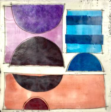 Original Geometric Abstract Painting by GINA COCHRAN