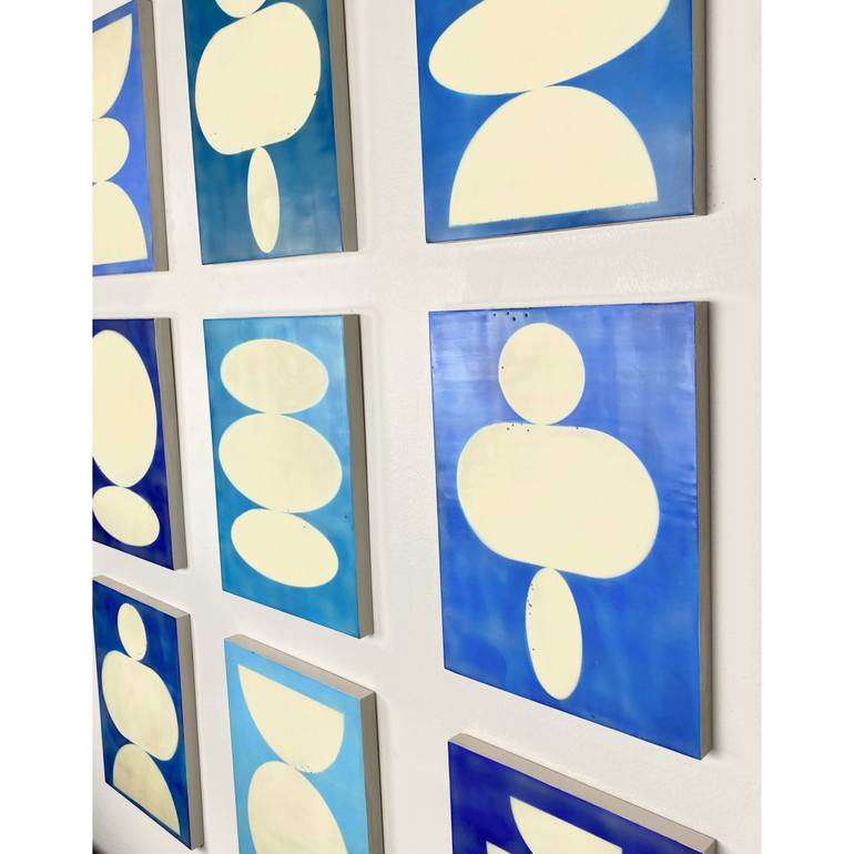 Original Geometric Abstract Mixed Media by Gina Cochran