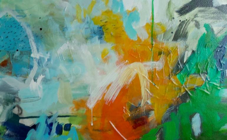 Original Abstract Expressionism Abstract Painting by Gina Cochran