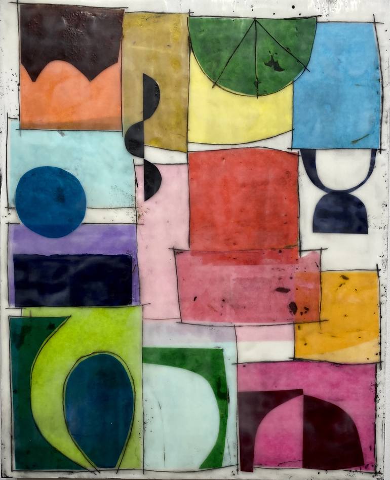 Original Expressionism Abstract Collage by Gina Cochran