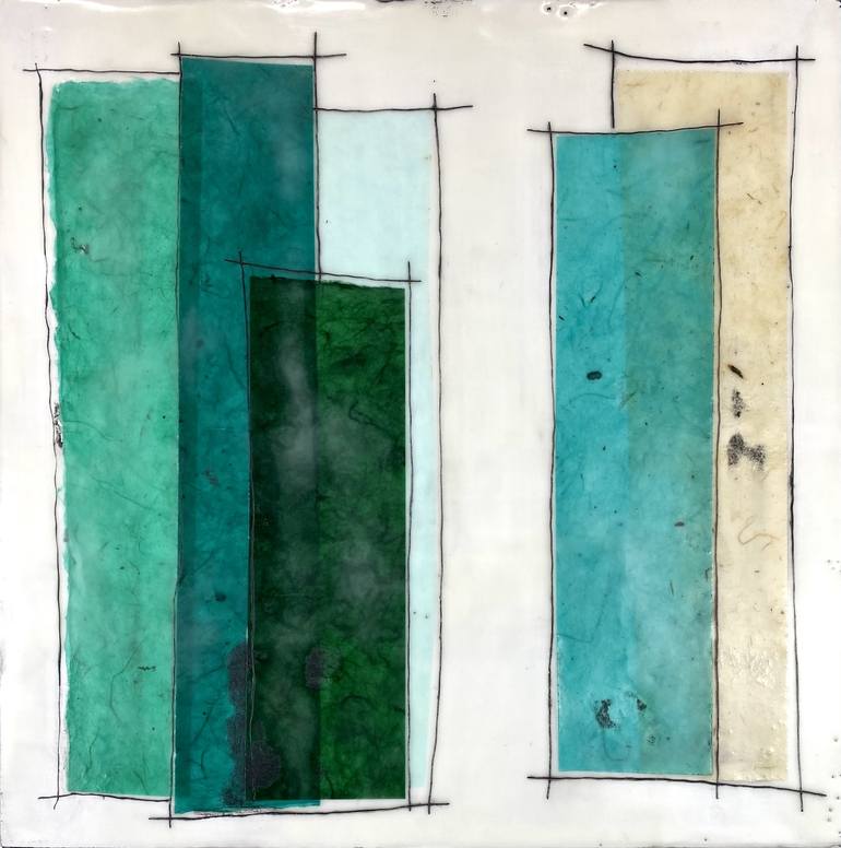 Original Abstract Geometric Collage by GINA COCHRAN