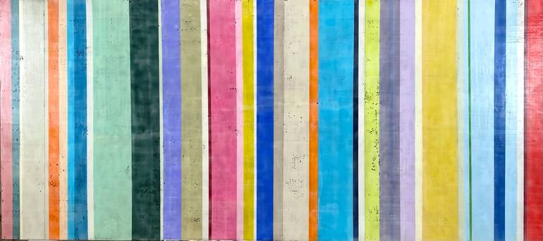 Original stripes Abstract Painting by GINA COCHRAN