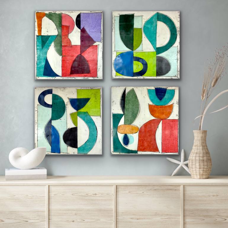 Original Art Deco Abstract Painting by Gina Cochran