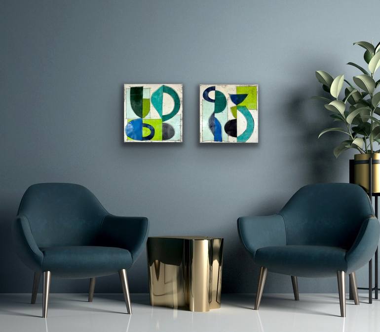 Original Art Deco Abstract Collage by Gina Cochran