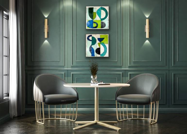 Original Art Deco Abstract Collage by Gina Cochran