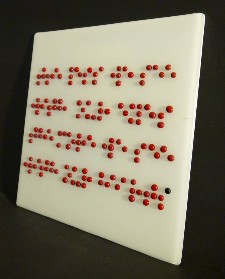 Original Abstract Language Sculpture by John Burton