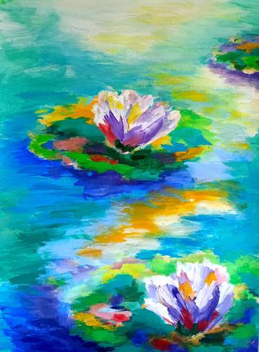 Opening your eyes, lotus flowers water lily relaxing pond thumb