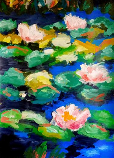 The lotus flowers / Water lilies / Monet water lily in the pond thumb