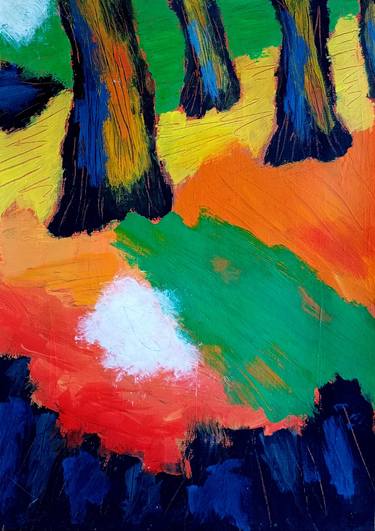 Original Abstract Expressionism Abstract Painting by Jolanda Bakker - vd Ploeg