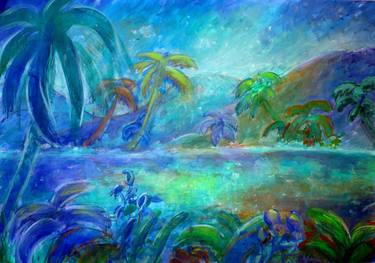 In paradise / Beach tropical paradise painting thumb