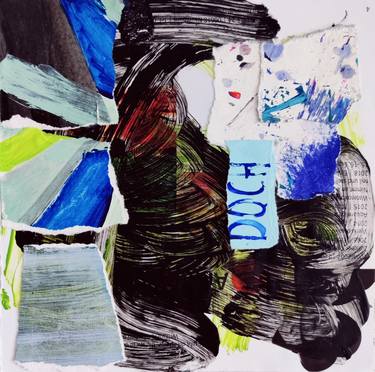 Original Abstract Expressionism Abstract Collage by Anna Eckert