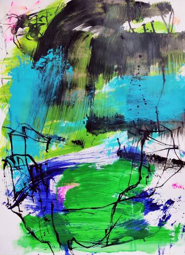 Original Fine Art Abstract Paintings by Anna Eckert