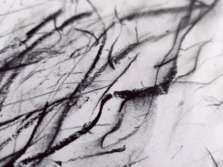 Original Abstract Expressionism Abstract Drawing by Anna Eckert