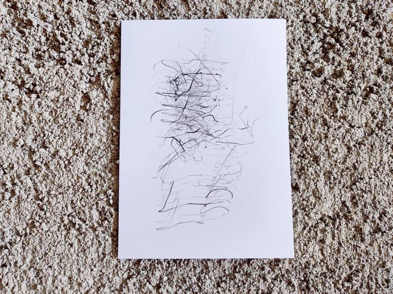 Original Abstract Expressionism Abstract Drawing by Anna Eckert