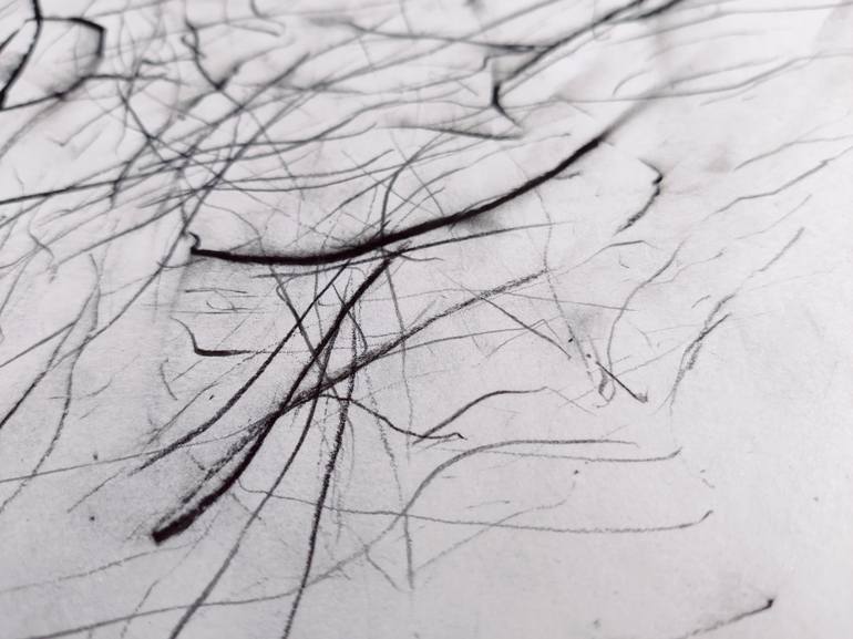 Original Abstract Expressionism Abstract Drawing by Anna Eckert