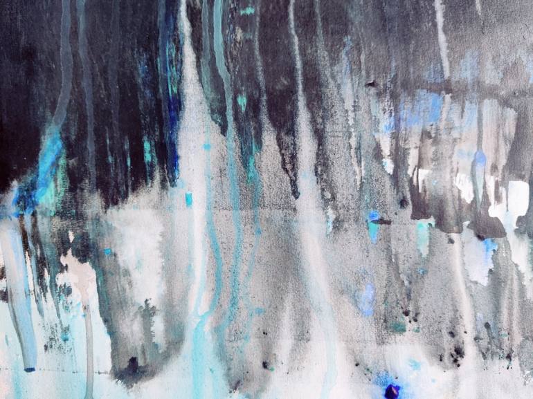 Original Abstract Language Painting by Anna Eckert