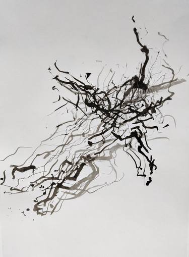 Original Abstract Expressionism Abstract Drawings by Anna Eckert