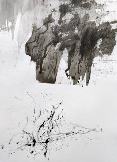 Original Abstract Expressionism Abstract Drawings by Anna Eckert