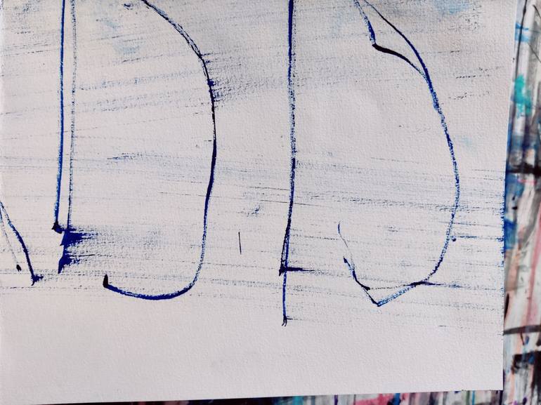 Original Abstract Language Drawing by Anna Eckert