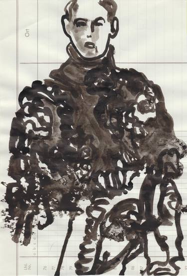 Original Figurative People Drawings by Anna Eckert