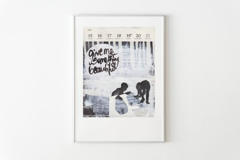 Original Figurative Beach Collage by Anna Eckert