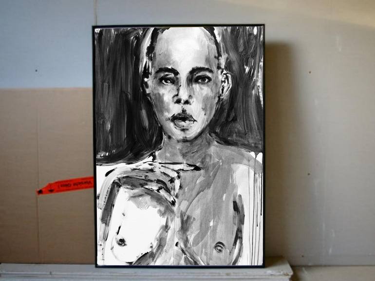 Original Figurative Nude Painting by Anna Eckert