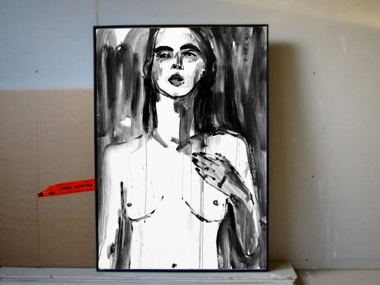Original Figurative Nude Painting by Anna Eckert