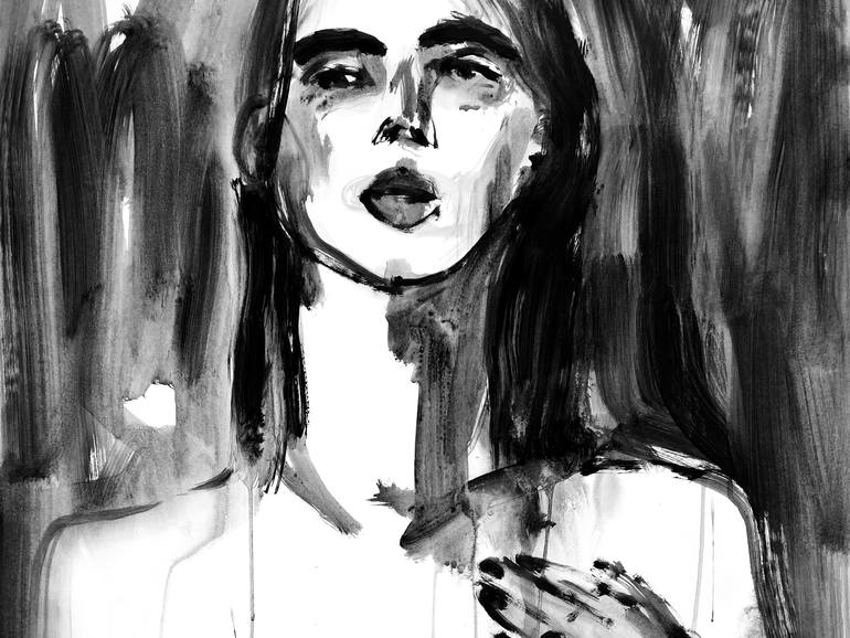 Original Figurative Nude Painting by Anna Eckert