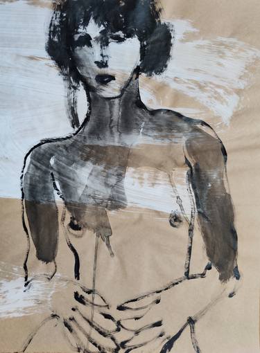 Original Expressionism Nude Paintings by Anna Eckert