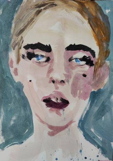 Print of Expressionism Portrait Paintings by Anna Eckert