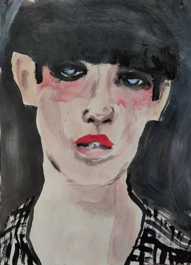 Original Expressionism People Paintings by Anna Eckert