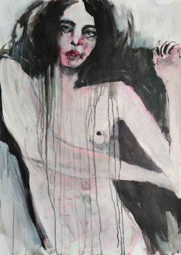 Original Expressionism Nude Paintings by Anna Eckert