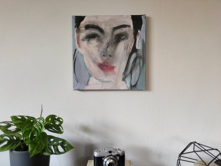 Original Expressionism Portrait Painting by Anna Eckert